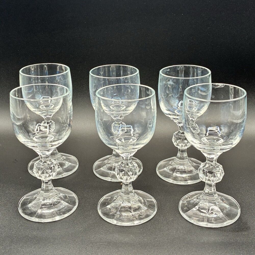 VintageClaudia Fine Lead Crystal Cordial Liqueur Bohemia Glasses 50ml ~ set of 5